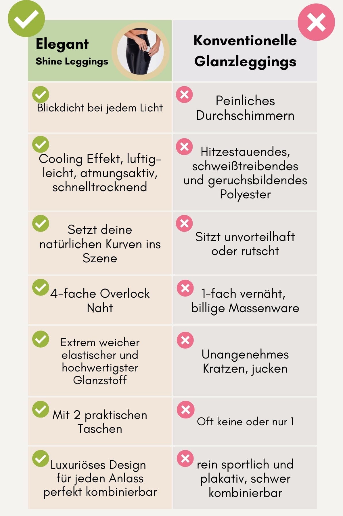 Elegant Leggings shine